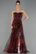 Abendkleid Lang Weinrot ABU3360