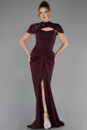 Abendkleid Lang Kirschrot ABU6645