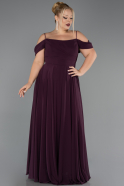 Abendkleid in Übergröße Lang Chiffon Violette ABU6646