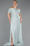Abendkleid in Übergröße Lang Chiffon Minzgrün ABU6604