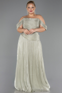 Abendkleid in Übergröße Lang Chiffon Minzgrün ABU6603