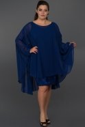 Übergroßes Abendkleid Sächsischblau C9015