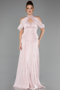 Abendkleid Lang Chiffon Puder ABU6640