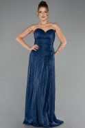 Abendkleid Lang Chiffon Marineblau ABU6640