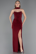 Abschlusskleid Lang Weinrot ABU6657