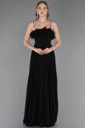 Abschlusskleid Lang Chiffon Schwarz ABU4866