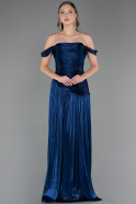 Abschlusskleid Lang Chiffon Marineblau ABU6674
