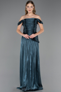 Abschlusskleid Lang Chiffon Petrolgrün ABU6674