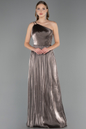 Abschlusskleid Lang Chiffon Nerzbraun ABU6678