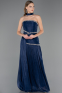 Abendkleid Lang Chiffon Marineblau ABU6681