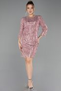 Abendkleid Kurz Puder ABK1599