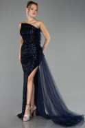 Abendkleid Lang Marineblau ABU4772