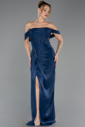 Abendkleid Lang Chiffon Marineblau ABU6692