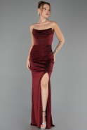 Abschlusskleid Lang Weinrot ABU6695