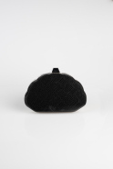 Abendtasche Gemustert Schwarz V513