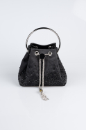 Abendtaschen Satin Schwarz V433