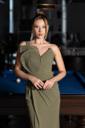 Abendkleid Lang Chiffon Öl Grün ABU6500