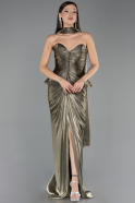 Abschlusskleid Lang Chiffon Khaki ABU6731