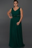 Langes übergroßes Abendkleid Smaragdgrün C9576