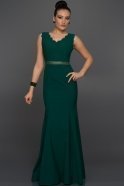 Abendkleid im Meerjungfrau-Stil Lang Smaragdgrün ABU284