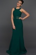 Abendkleid im Meerjungfrau-Stil Lang Smaragdgrün ABU047