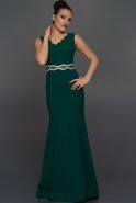 Abendkleid im Meerjungfrau-Stil Lang Smaragdgrün ABU105