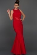 Langes Abendkleid Rot W6015