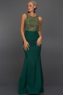 Abendkleid im Meerjungfrau-Stil Lang Smaragdgrün ABU330