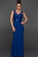 Langes Abendkleid Sächsischblau AR36947