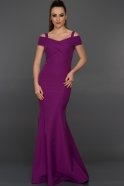Abendkleid im Meerjungfrau-Stil Lang Violette ABU076