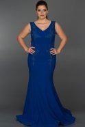 Langes Kleid in Übergröße Sächsischblau GG6906