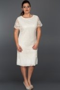 Kurzes übergroßes Abendkleid Weiß N98573