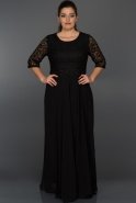 Langes übergroßes Abendkleid Schwarz NR5041