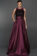 Langes Abendkleid Pflaume W6017