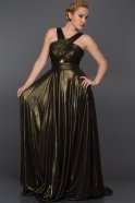 Langes Abendkleid Gold F4234