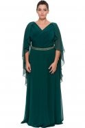 Langes übergroßes Abendkleid Smaragdgrün ALK6122