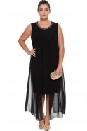 Langes übergroßes Kleid Schwarz GG5522