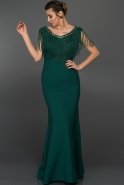Langes Abendkleid Smaragdgrün W6022