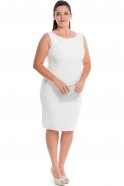 Übergroßes Abendkleid Weiß NZ8095