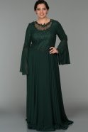 Langes Kleid in Übergröße Smaragdgrün SB4485