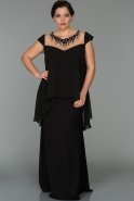 Langes übergroßes Abendkleid Schwarz ALY7027
