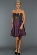 Short Sweetheart Evening Dress Violett C8089