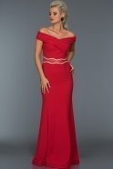 Langes Abendkleid Rot W6059