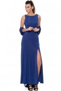 Langes Abendkleid Azurblau ALY6054