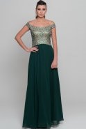 Langes Abendkleid Smaragdgrün S4348