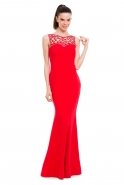 Langes Abendkleid Rot C6137
