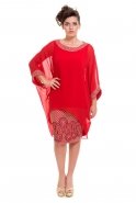 Übergroßes Abendkleid Rot C4006