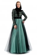 Hijab Kleid Meergrün S3788