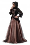 Hijab Kleid Puder S9004