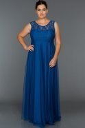Langes übergroßes Abendkleid Sächsischblau AR36809